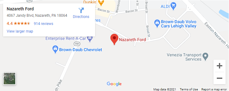 Map of Nazareth Ford Dealership