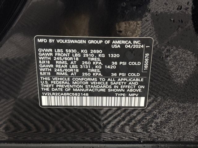 2024 Volkswagen Atlas 2.0T SE