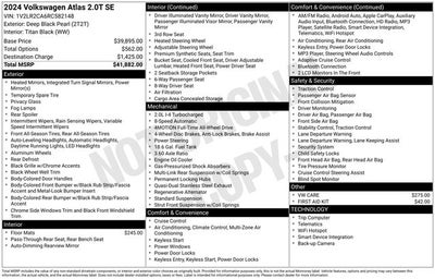 2024 Volkswagen Atlas 2.0T SE