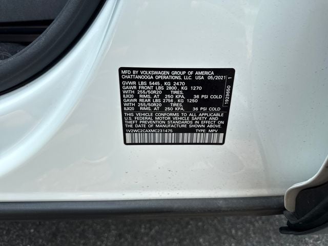 2021 Volkswagen Atlas Cross Sport 2.0T SE w/Technology