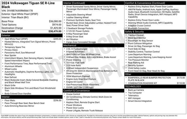 2024 Volkswagen Tiguan SE R-Line Black