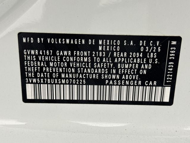 2025 Volkswagen Jetta S