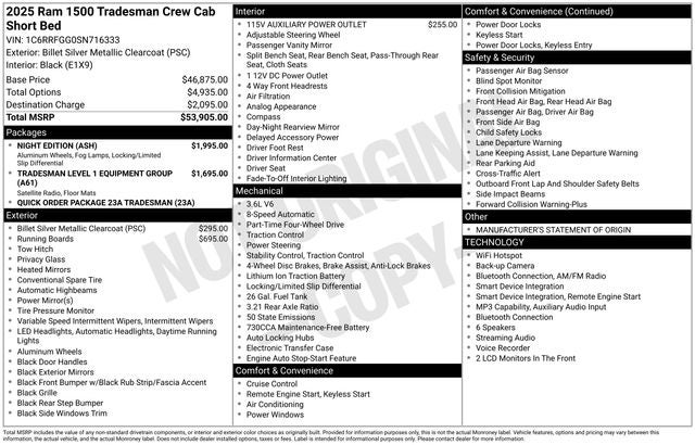 2025 RAM 1500 Tradesman