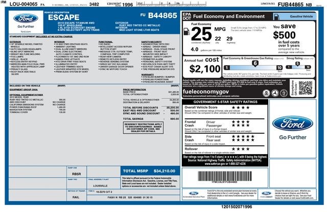 2015 Ford Escape Titanium