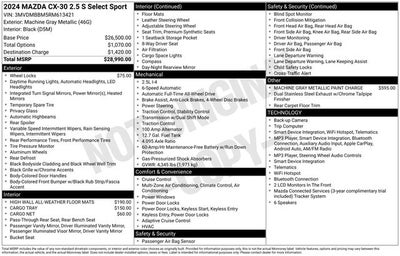 2024 Mazda Mazda CX-30 2.5 S Select Sport