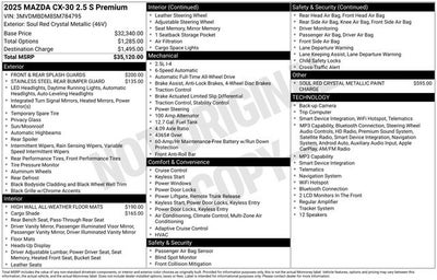 2025 Mazda Mazda CX-30 2.5 S Premium Package