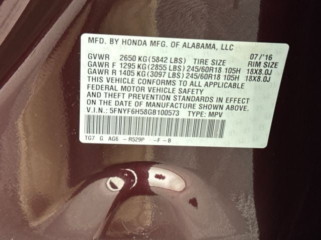 2016 Honda Pilot EX-L