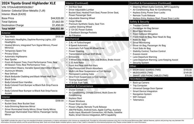 2024 Toyota Grand Highlander XLE