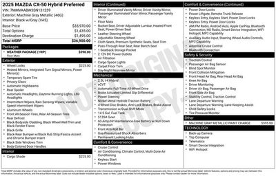 2025 Mazda Mazda CX-50 Hybrid Preferred