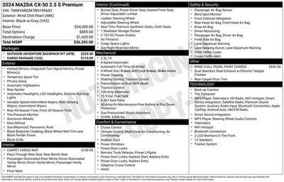 2024 Mazda Mazda CX-50 2.5 S Premium Package