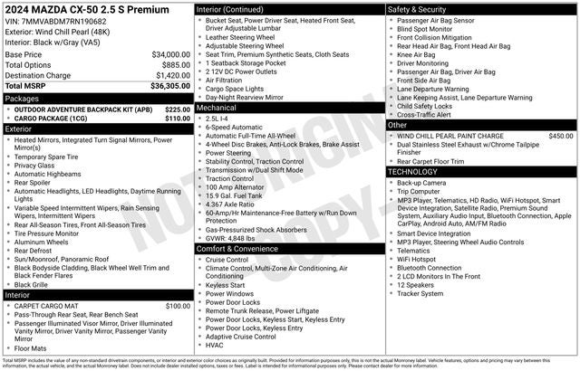 2024 Mazda Mazda CX-50 2.5 S Premium Package