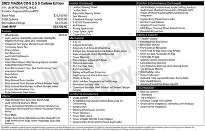 2023 Mazda Mazda CX-5 2.5 S Carbon Edition