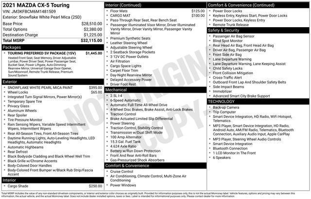 2021 Mazda Mazda CX-5 Touring