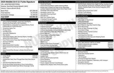 2025 Mazda Mazda CX-5 2.5 Turbo Signature