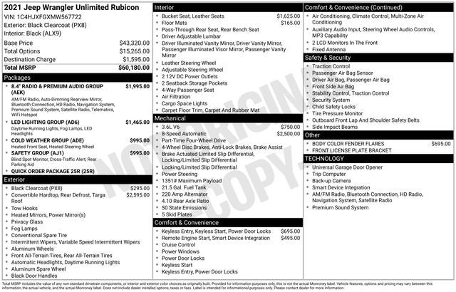 2021 Jeep Wrangler Unlimited Rubicon