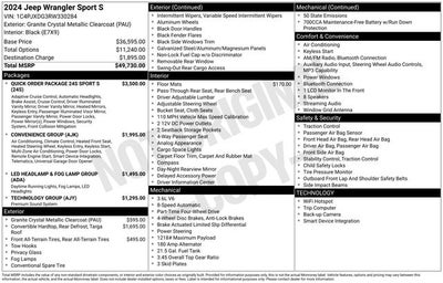 2024 Jeep Wrangler Sport S