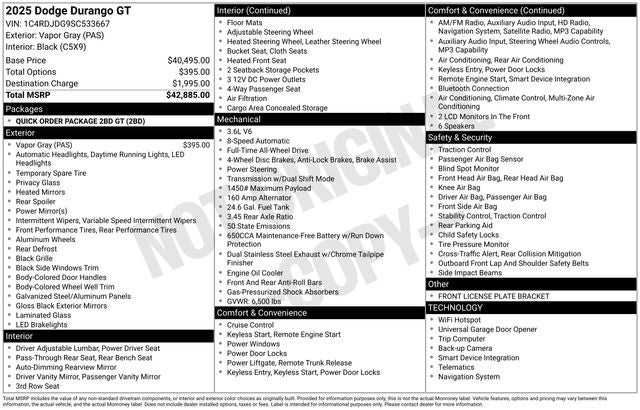 2025 Dodge Durango GT