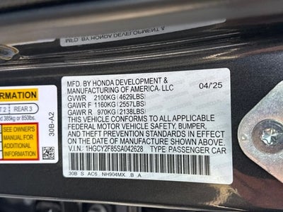 2025 Honda Accord Hybrid Touring