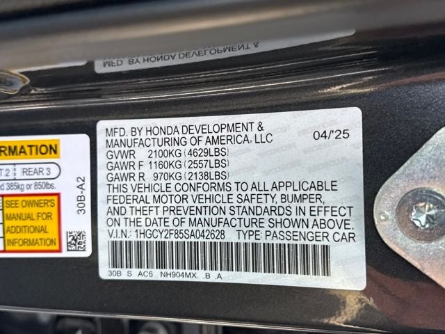 2025 Honda Accord Hybrid Touring