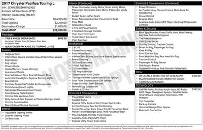 2017 Chrysler Pacifica Touring L