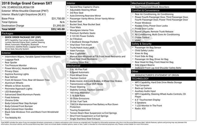 2018 Dodge Grand Caravan SXT