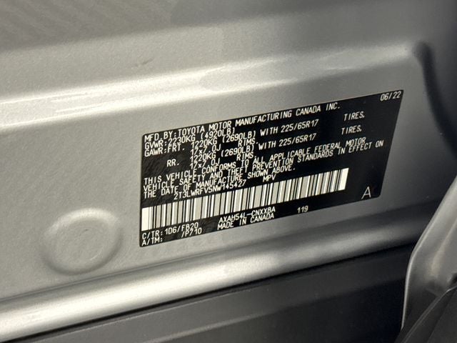2022 Toyota RAV4 Hybrid LE