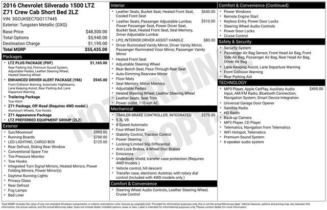 2016 Chevrolet Silverado 1500 LTZ 2LZ