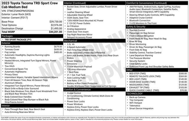 2023 Toyota Tacoma TRD Sport V6