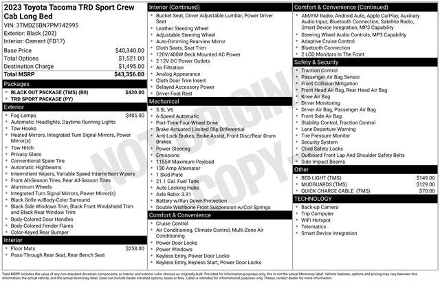 2023 Toyota Tacoma TRD Sport V6