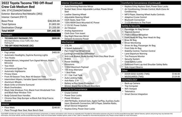 2022 Toyota Tacoma TRD Off-Road V6