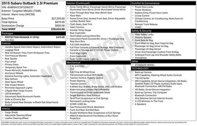 2015 Subaru Outback 2.5i Premium