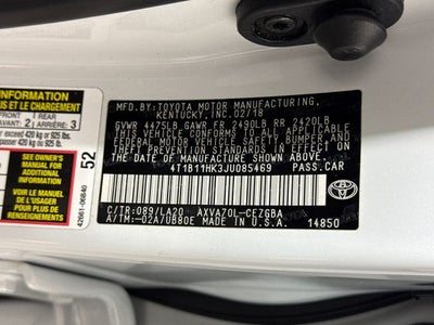 2018 Toyota Camry XLE
