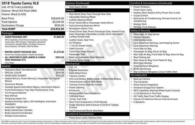 2018 Toyota Camry XLE