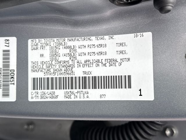 2017 Toyota Tundra Limited CrewMax