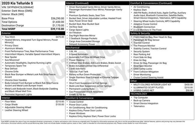 2020 Kia Telluride S