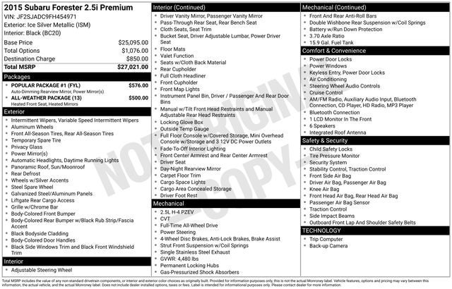 2015 Subaru Forester 2.5i Premium