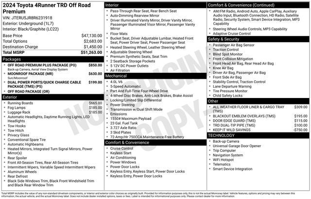 2024 Toyota 4Runner TRD Off-Road Premium