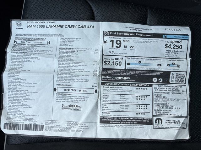 2022 RAM 1500 Laramie