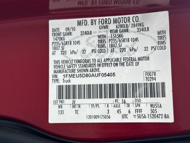 2010 Ford Explorer Sport Trac Limited