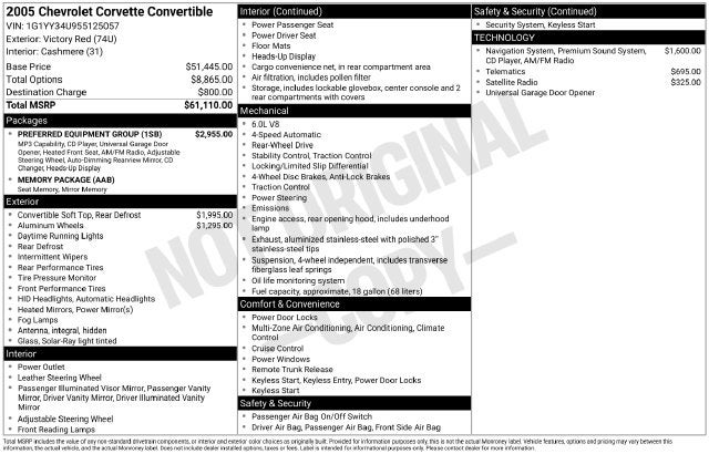 2005 Chevrolet Corvette Base