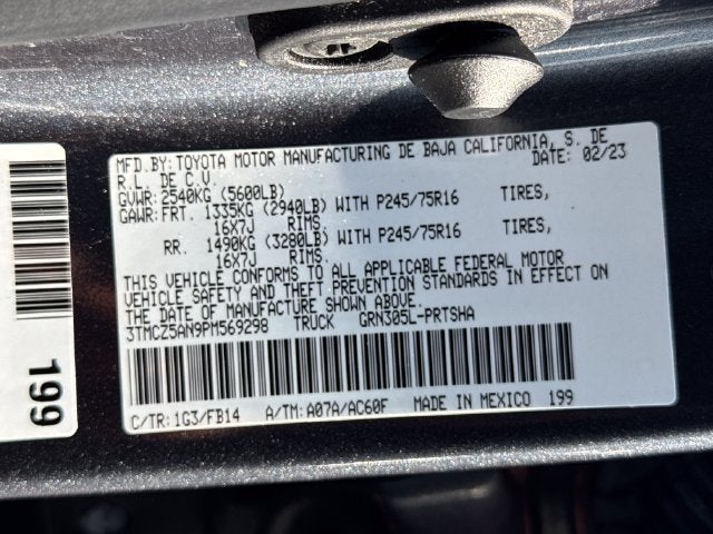 2023 Toyota Tacoma SR V6