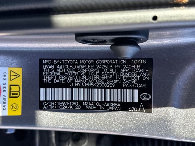 2019 Lexus UX 200 Base