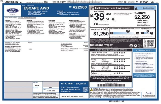 2026 Ford Escape Hybrid ST-Line Select