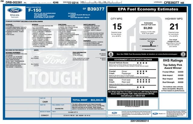 2012 Ford F-150 Platinum