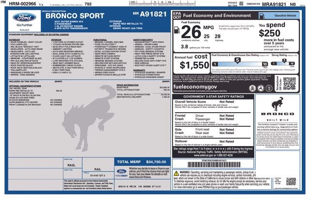 2021 Ford Bronco Sport Outer Banks