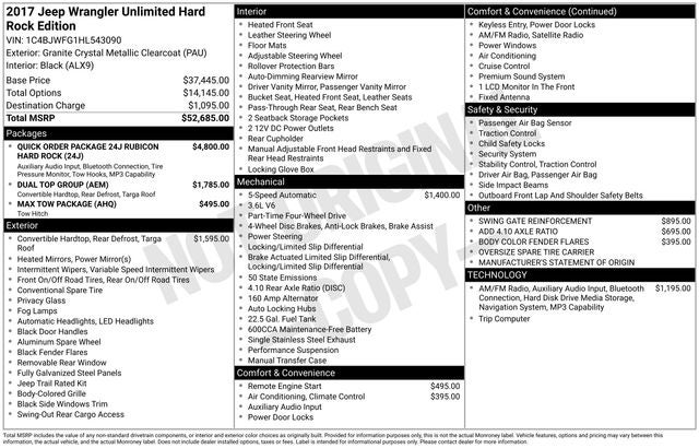 2017 Jeep Wrangler Unlimited Rubicon
