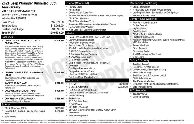 2021 Jeep Wrangler Unlimited Sport S