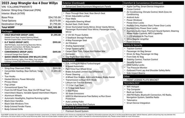 2023 Jeep Wrangler Willys 4xe
