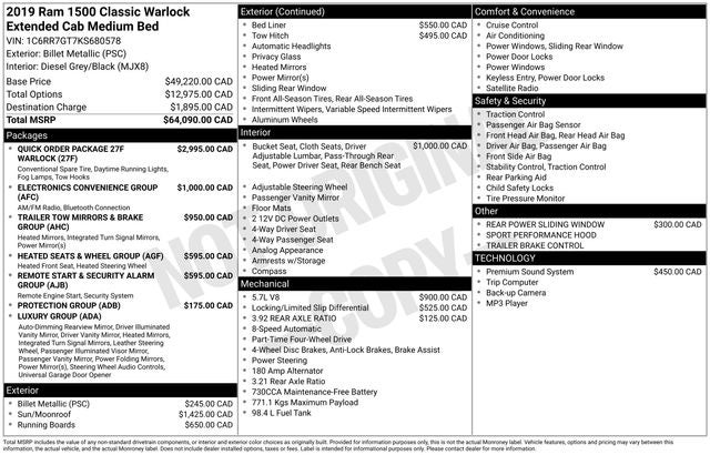 2019 RAM 1500 Classic Warlock