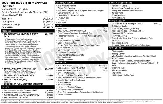 2020 RAM 1500 Big Horn/Lone Star